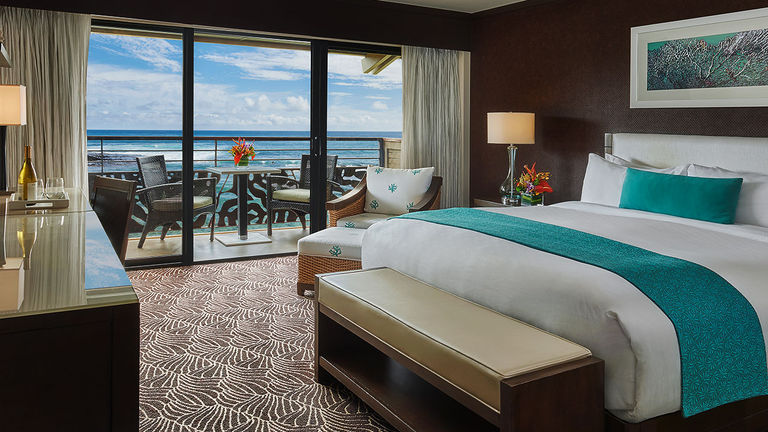 Most of Koa Kea's rooms include a lanai with ocean views.
