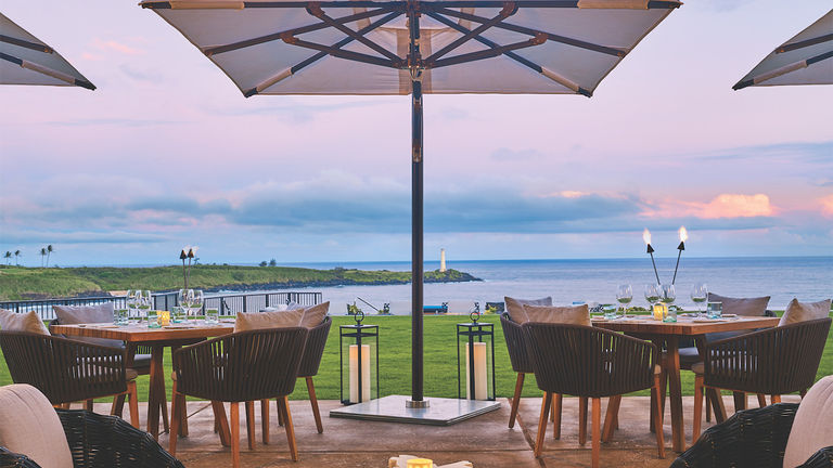 Hualani's restaurant serves not only exceptional farm-to-table cuisine, but also beautiful views.