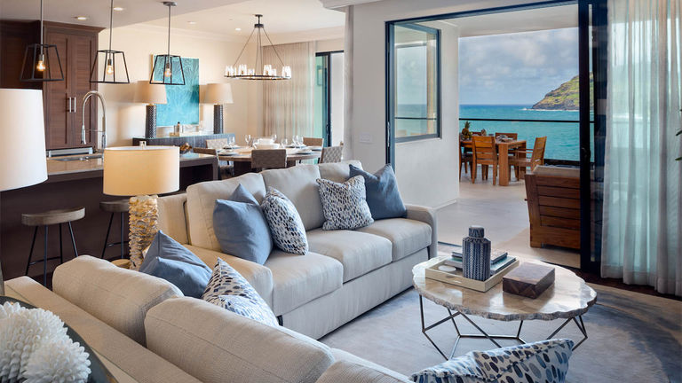 Each residence at Timbers Kauai features floor-to-ceiling windows and at least three lanais.