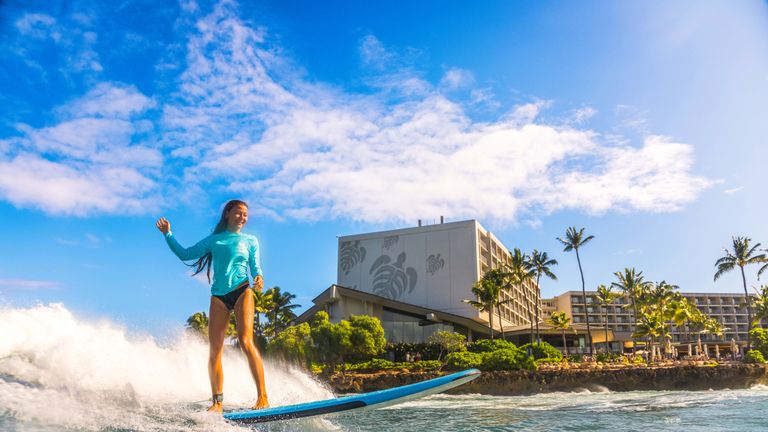 First-time surfers can enjoy a unique learning experience right in front of The Ritz-Carlton Oahu Turtle Bay.