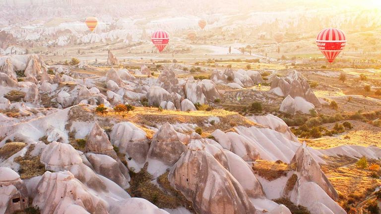 For thousands of years, people have constructed honeycomb-like habitations in the soft stone of Cappadocia, Turkey.