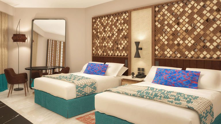 A double bed guestroom at the 750-room Hilton La Romana