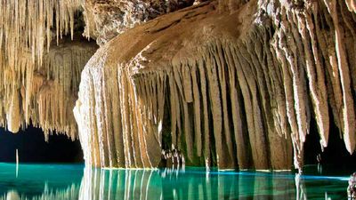 The Rio Secreto cenote is a hot spot for groups. // © 2015 Journey Mexico 2