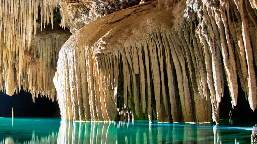 The Rio Secreto cenote is a hot spot for groups. // © 2015 Journey Mexico 2