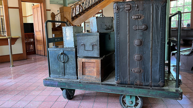 A historic train station at Aguascalientes Railway Museum