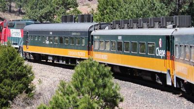El Chepe train is a passenger train that travels through the scenic Copper Canyon. // © 2017 Mark Chesnut/LatinFlyer.com