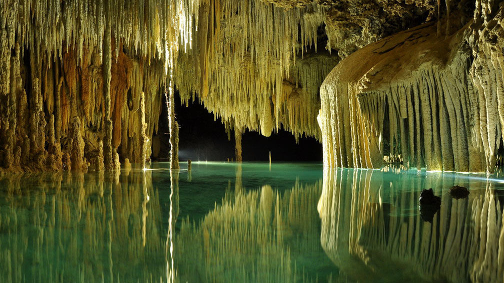 Explore Rio Secreto, an underground river in Mexico.