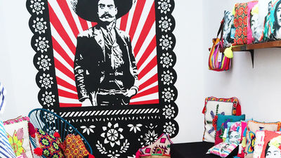 The Revolucion del Sueno boutique presents a contemporary, graphic approach to Mexican culture. // © 2015 Valerie Chen