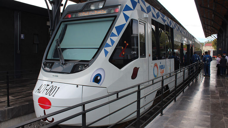 The Tren Turistico Puebla-Cholula is a tourism train that links downtown Puebla with downtown Cholula.
