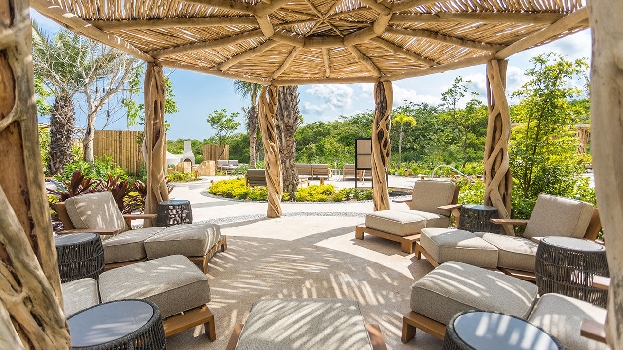 Conrad Punta de Mita’s spa features a garden pavilion.