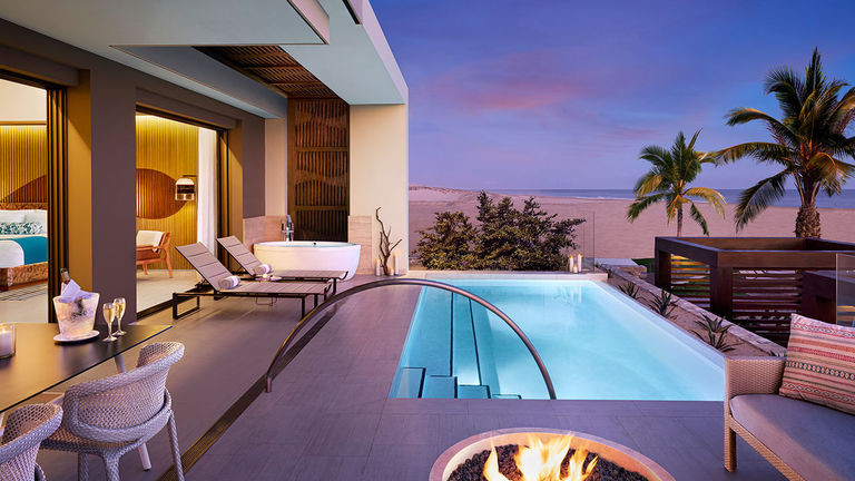 Rock Suites feature a swim-up terrace.