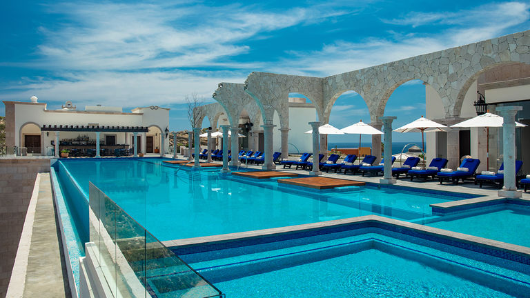 Vista Encantada’s top floor features a large, open-air pool.