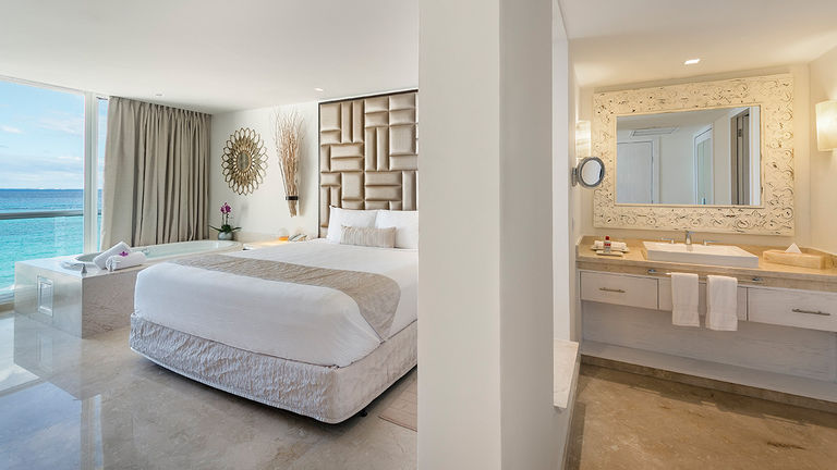 Guestrooms come with an in-room whirlpool tub.