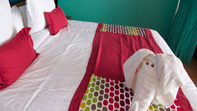 The Family Deluxe Rooms at Club Med Cancun Yucatan feature bright colors and high-quality amenities. // © 2015 Megan Leader 2