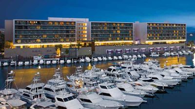 The Breathless resort is adjacent to the Cabo San Lucas marina. // © 2016 AMResorts