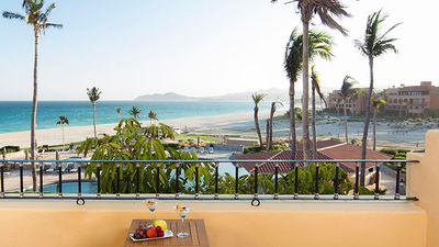 The view from a Master Suite balcony onto Casa del Mar’s pools and the Sea of Cortez beyond // © 2016 Casa del Mar Golf Resort & Spa