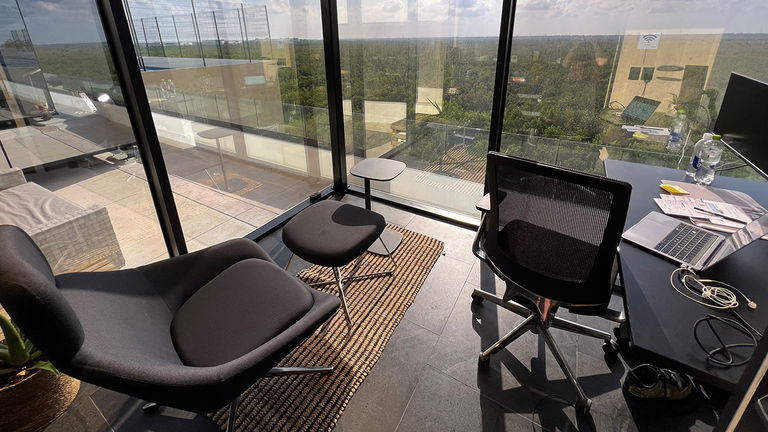 Sensira offers remote workspaces for digital nomads.