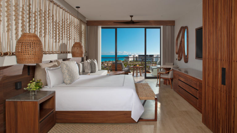 The property’s junior suites are one of 14 guestroom categories.