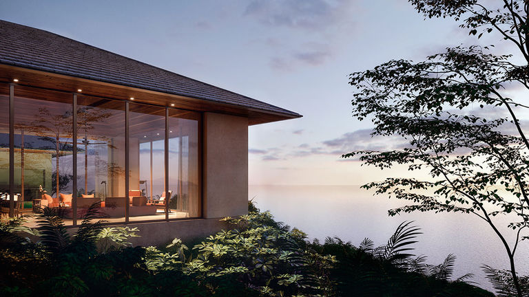 The architecture at Mandarina is meant to blend with the landscape rather than reshape it.