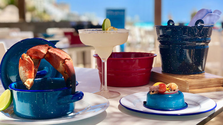 Dine on seafood alfresco with views of the Caribbean Sea.
