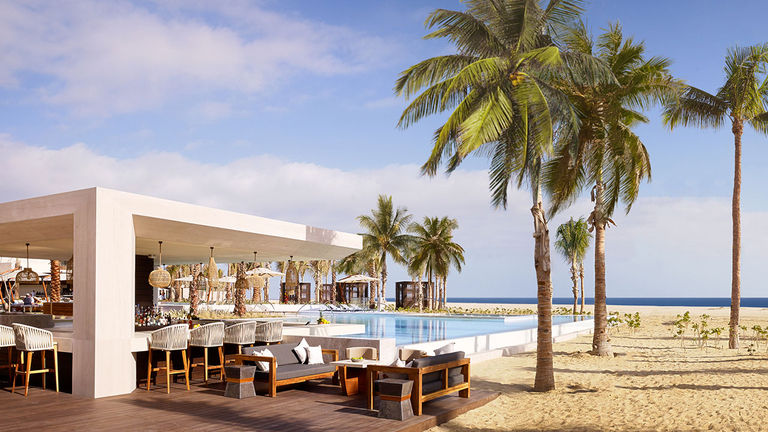 Nobu Hotel Los Cabos has four pools on property, each with stunning views.
