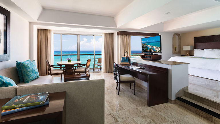 Expansive suites are offered at Grand Fiesta Americana Coral Beach Cancun.