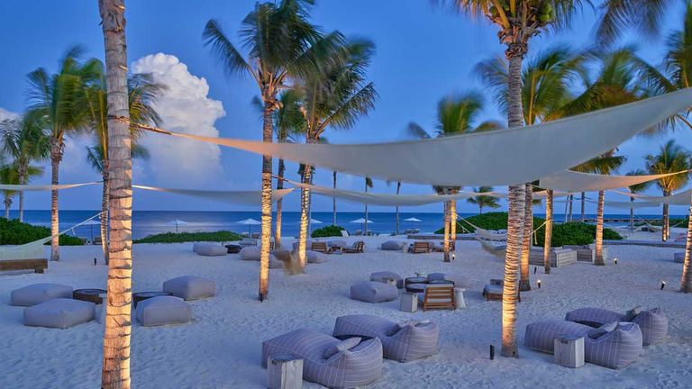 The beach at the resort