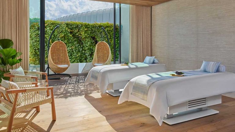 A double treatment room at the spa