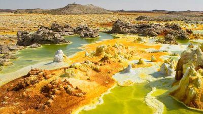 Ethiopia’s geologically hyperactive Dallol Hot Springs appear supernatural. // © 2016 iStock 2