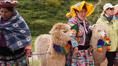 Tour participants enjoy a stop in Peru on a three-country South America trip from GoLatin Travel. // © 2014 APF Travel Inc.