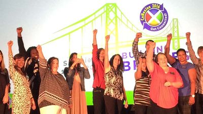 Nexion executives took to the stage during the conference’s first general session. // © 2016 Emma Weissmann