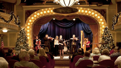Onboard American Queen, passengers are privy to musical performances in Ford’s Theater, which resembles a small-town opera hall from the 19th century. // © 2014 American Queen Steamboat