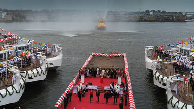 At a 2013 ceremony, Viking River Cruises launched 10 new ships in a single day, breaking a Guinness world record. // © 2014 Viking River Cruises F