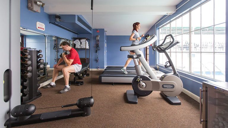 The fitness room onboard American Queen Steamboat Company’s American Queen