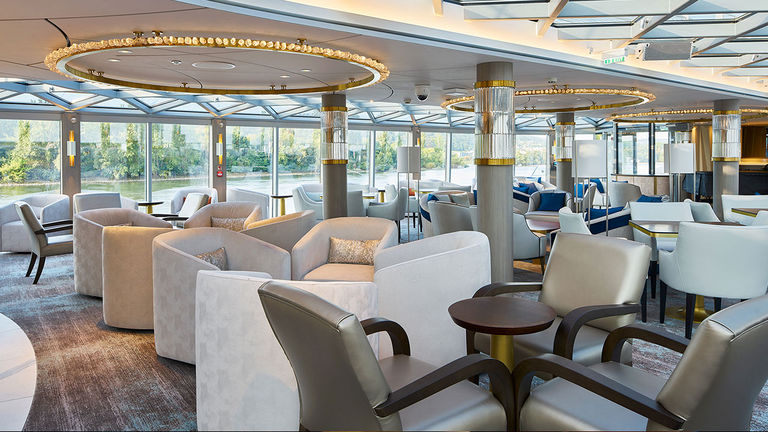 Clients can relax in the ship’s public lounges.