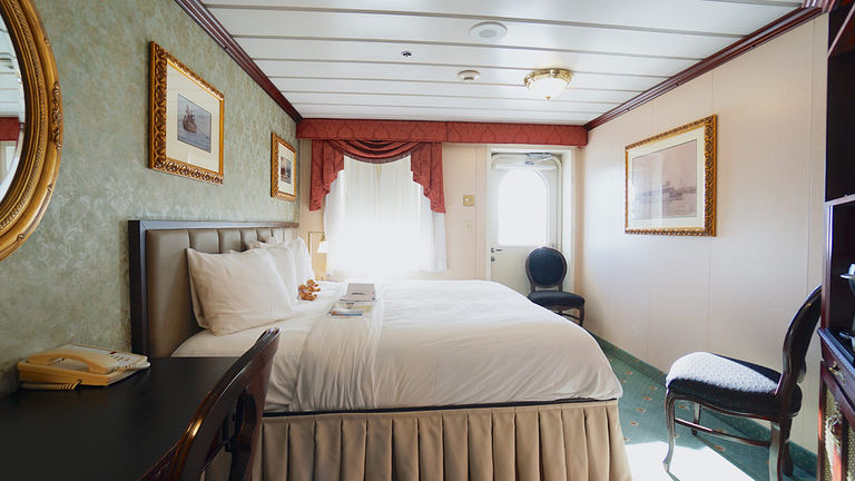 A deluxe veranda stateroom onboard Empress
