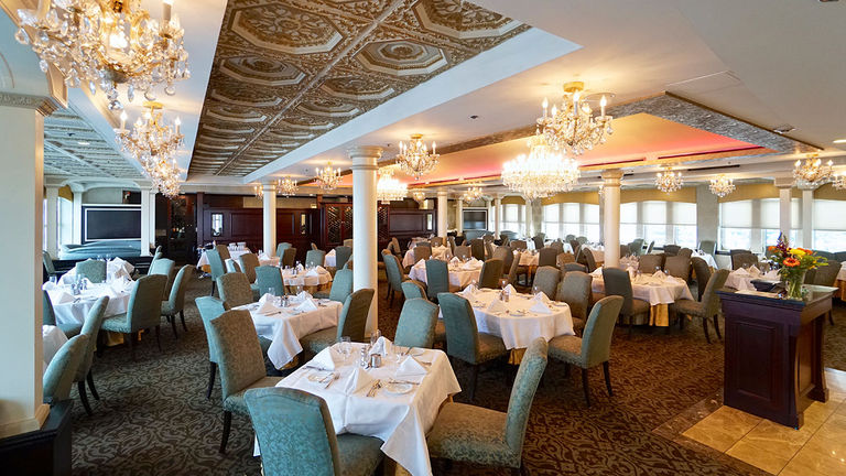 The Astoria Dining Room features five-course dinners.