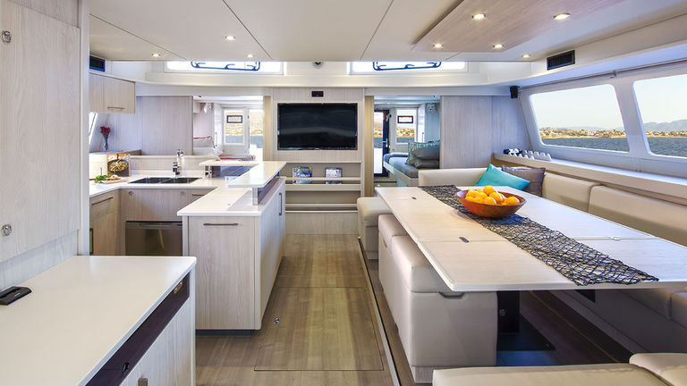 Inside one of Soca Caribbean Yacht Charters’ vessels