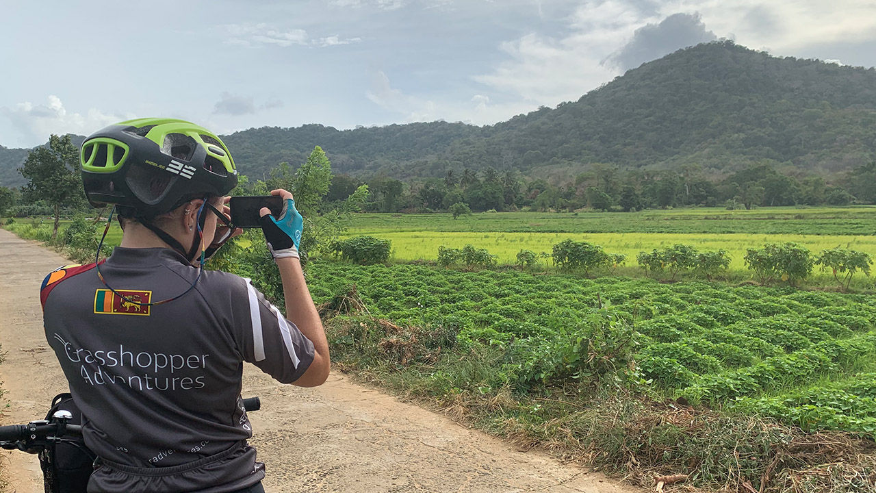 The author took a photo of the Sri Lankan landscape during her biking trip with Grasshopper Adventures.