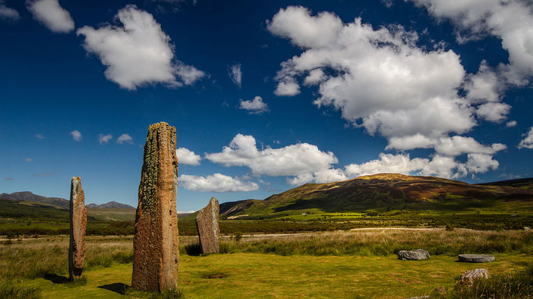 Machrie Moor Stone Circles in Scotland