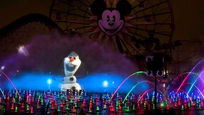 The new ‘World of Color – Winter Dreams’ show features characters from the new Walt Disney Pictures film, “Frozen.” // © 2013 Disneyland Resort F