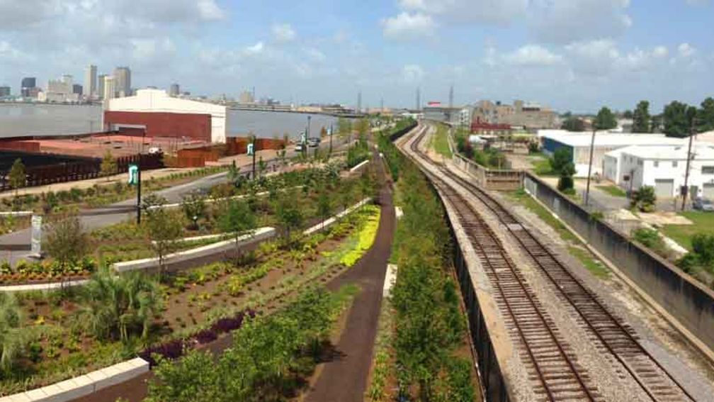 The recently opened Crescent Park gives park-goers enhanced access to the Mississippi River. // © 2014 City of NEw Orleans/C. Hayne Rainey 3