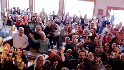 Beer-lovers gather at HooDoo Brewing Company in Fairbanks. // © 2014 HooDoo Brewing Company 2