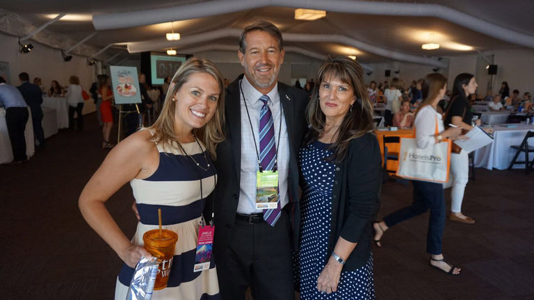Geri Harvey and Jeff Gundlach at Northstar Travel Group’s GTM West conference in May 2016