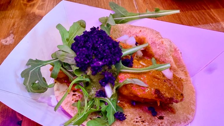 Taco Mahal’s chicken tikka masala taco is a fusion of the owners’ Indian and Puerto Rican roots.