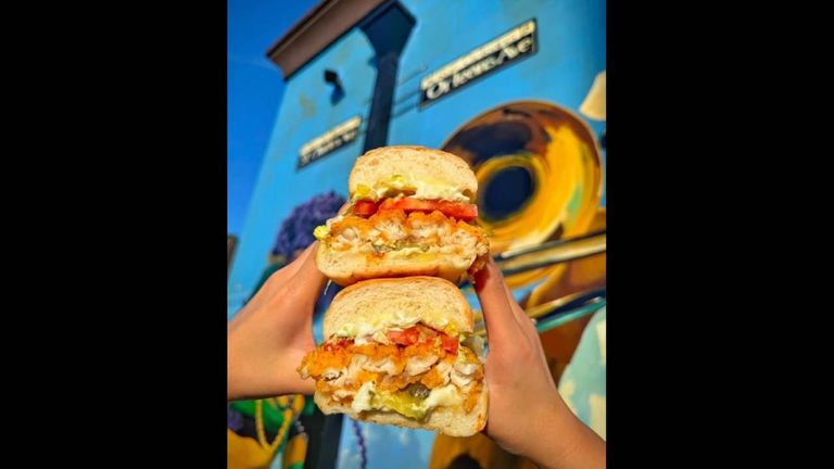 A po’boy sandwich from Harold and Belle's