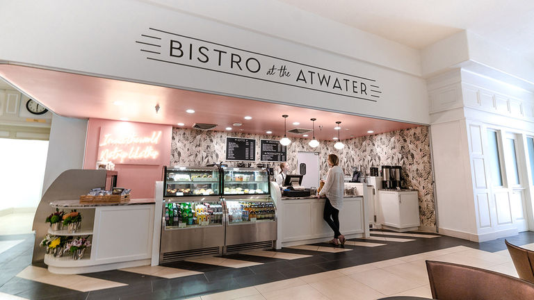 Bistro at the Atwater, adjacent to the hotel, is perfect for grab-and-go breakfasts and treats.