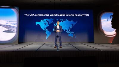 Chris Thompson, president and CEO of Brand USA, discussed the state of inbound international travel at the IPW tourism event in Los Angeles this week.