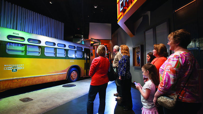 An exhibit at the Rosa Parks Museum