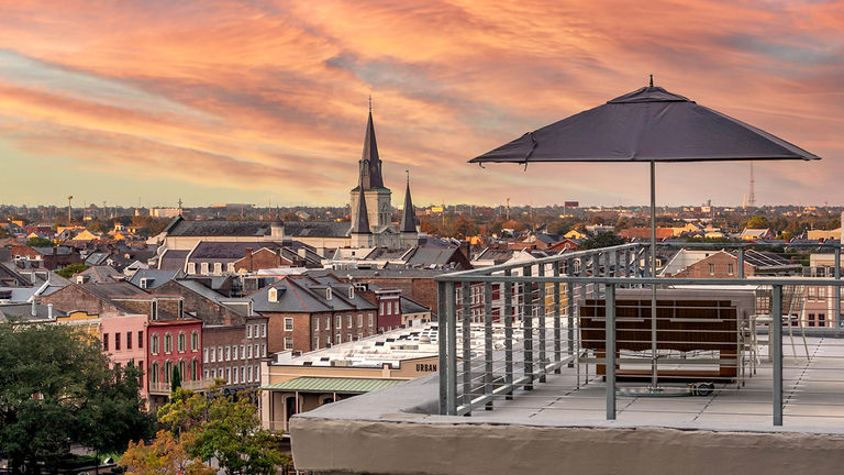 The rooftop view from the new One11 hotel.